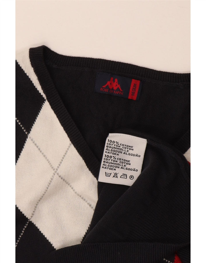 Kappa muški prsluk bez rukava UK 14 Srednje tamnoplava Argyle/Diamond Cotton