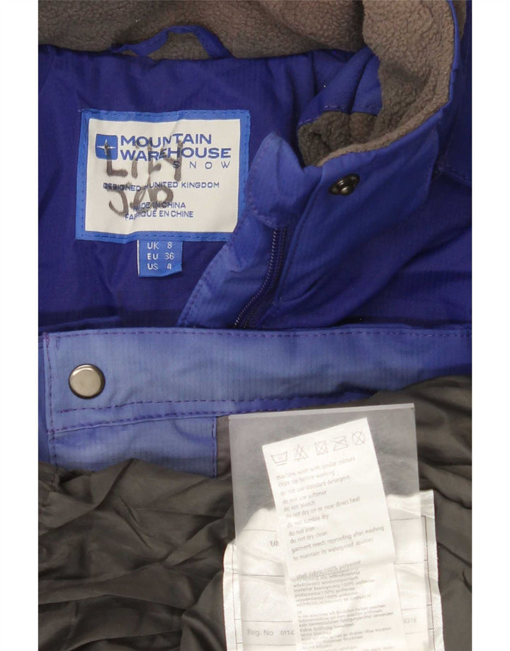 Mountain Warehouse ženska skijaška jakna s kapuljačom UK 8 Small Blue Colourblock