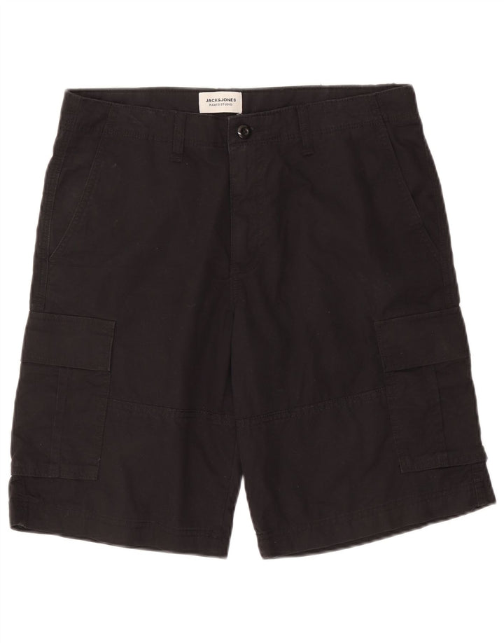 Jack & Jones muške kargo kratke hlače srednje veličine W32, crni pamuk