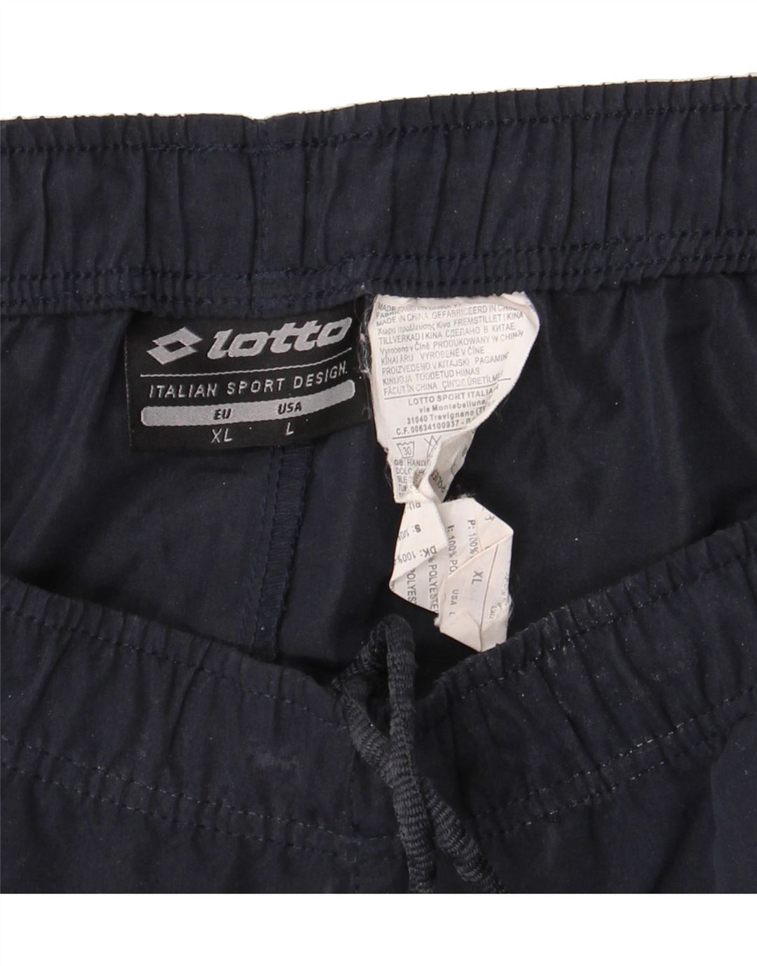 LOTTO Mens Sport Shorts Large Navy Blue Polyester Vintage Lotto and Second-Hand Lotto from Messina Hembry 