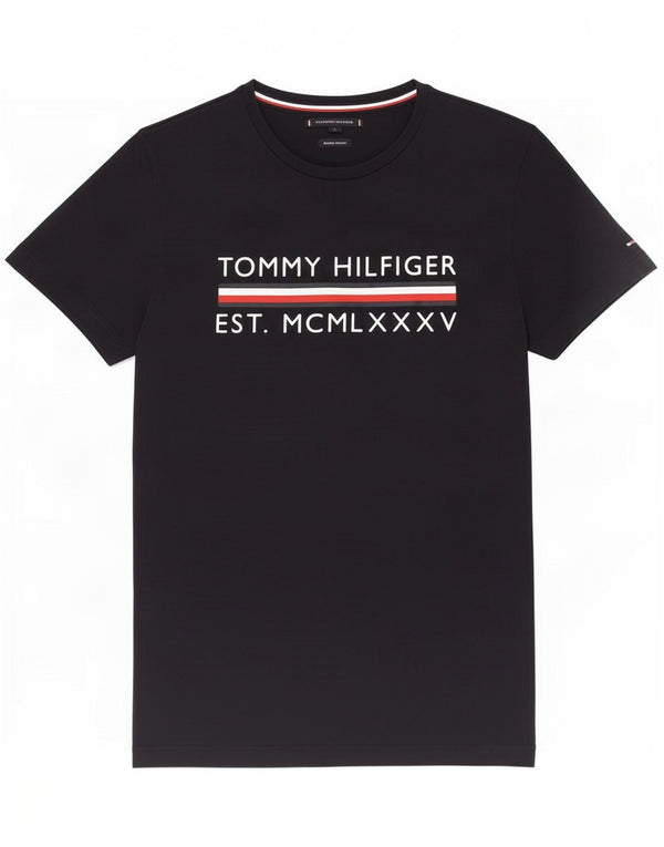 Tommy Hilfiger Muška majica kratkih rukava s grafičkim motivima, mali tamnoplavi pamuk