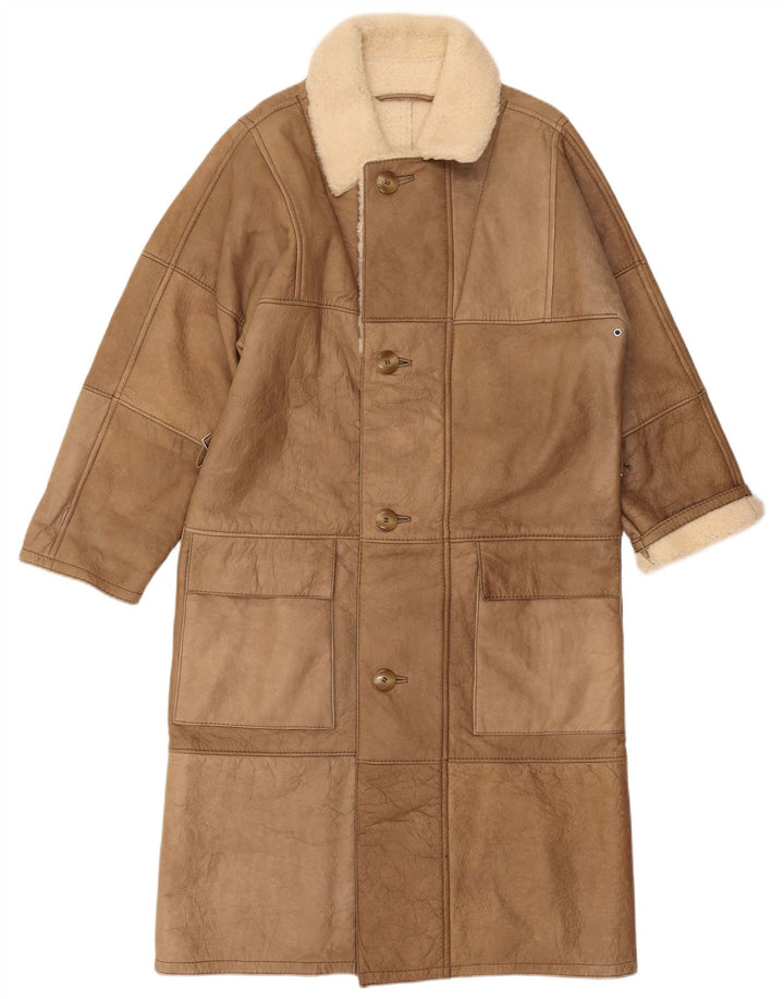 LORINGHOVEN Muški kaput od ovčjeg krzna UK 36 Mala bež janjeća koža