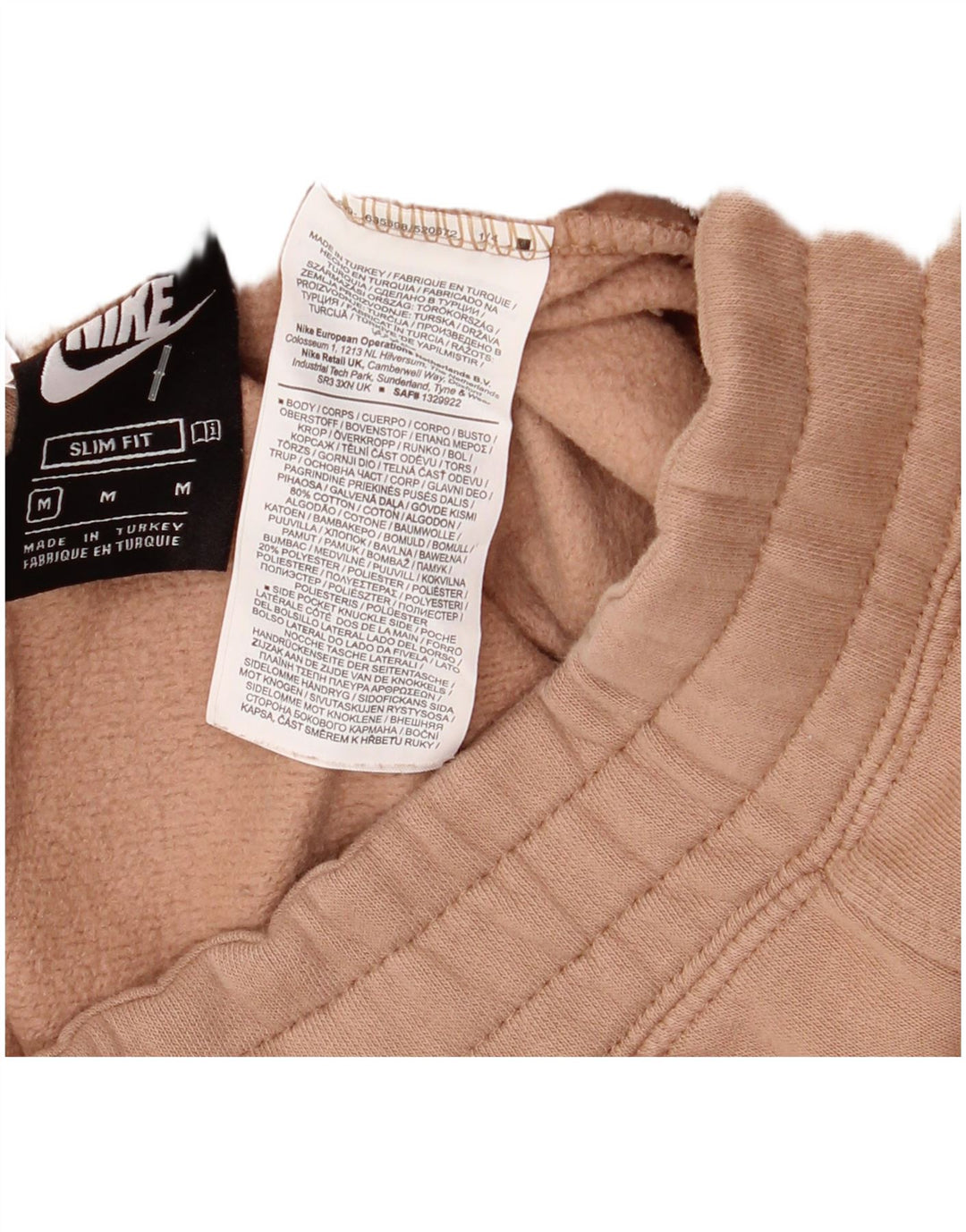 Nike ženske uske hlače za trenirku UK 14 Srednje ružičasti pamuk