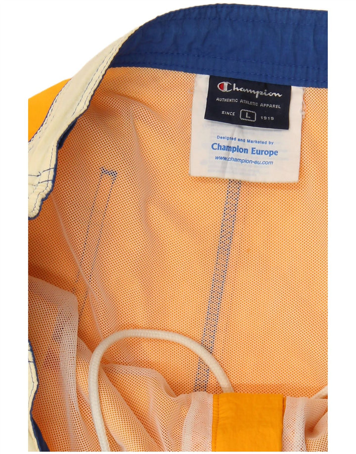 Champion muške kratke hlače za kupanje s grafičkim motivima, veliki žuti poliamid u boji