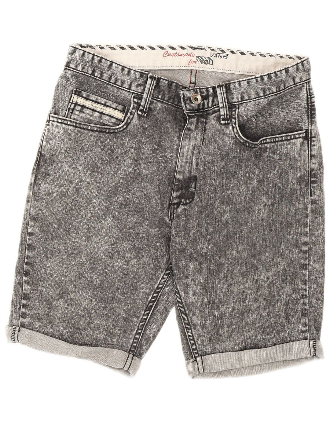 Vans ženske kratke traper hlače Acid Wash W28 srednje sive