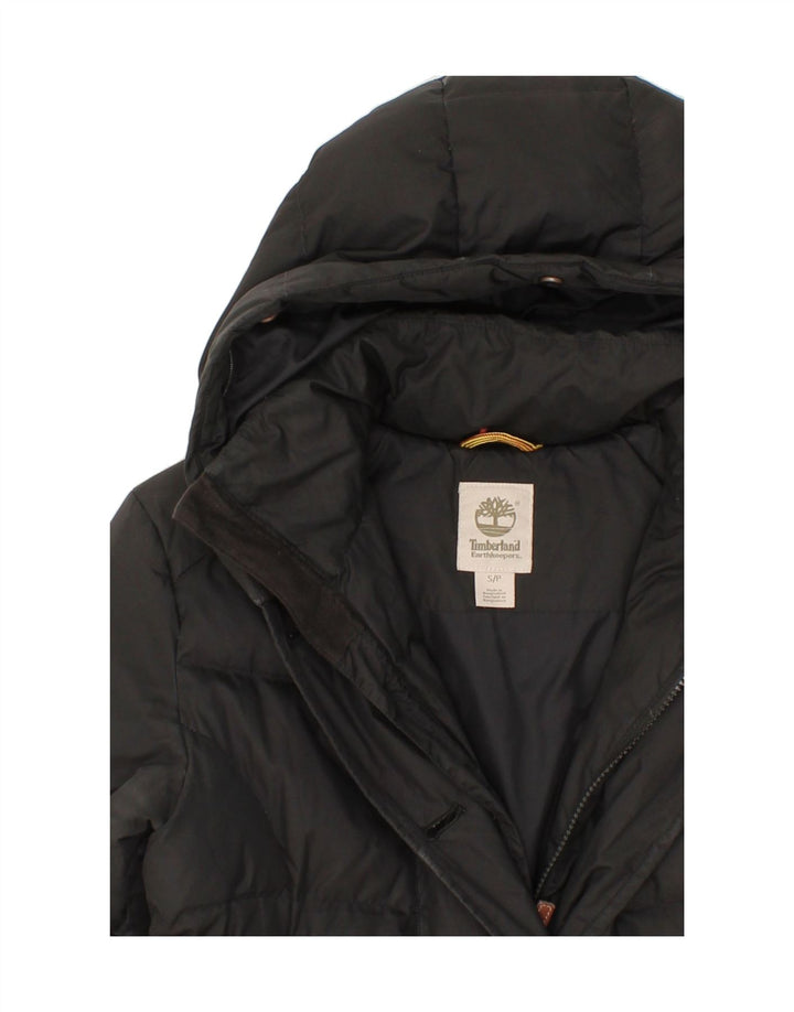 TIMBERLAND Womens Hooded Padded Jacket UK 10 Small Black Polyester Vintage Timberland and Second-Hand Timberland from Messina Hembry 