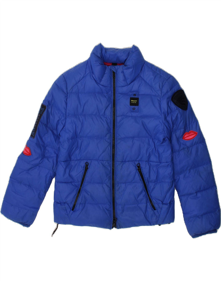 BLAUER Boys Padded Jacket 7-8 Years Blue Polyamide Vintage Blauer and Second-Hand Blauer from Messina Hembry 