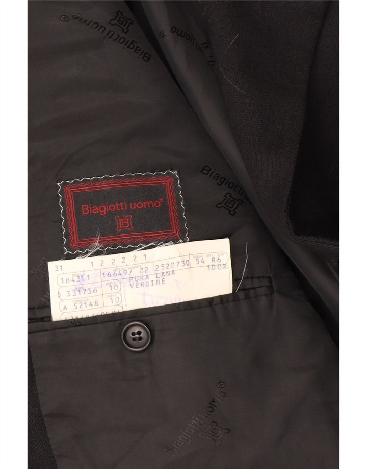 BIAGIOTTI muška jakna sa 4 gumba IT 54 2XL crna vuna