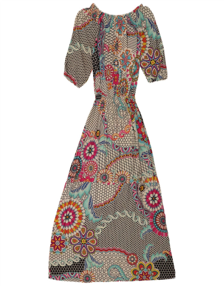 Desigual ženska maksi haljina 3/4 rukava EU 40 srednje raznobojna cvjetna