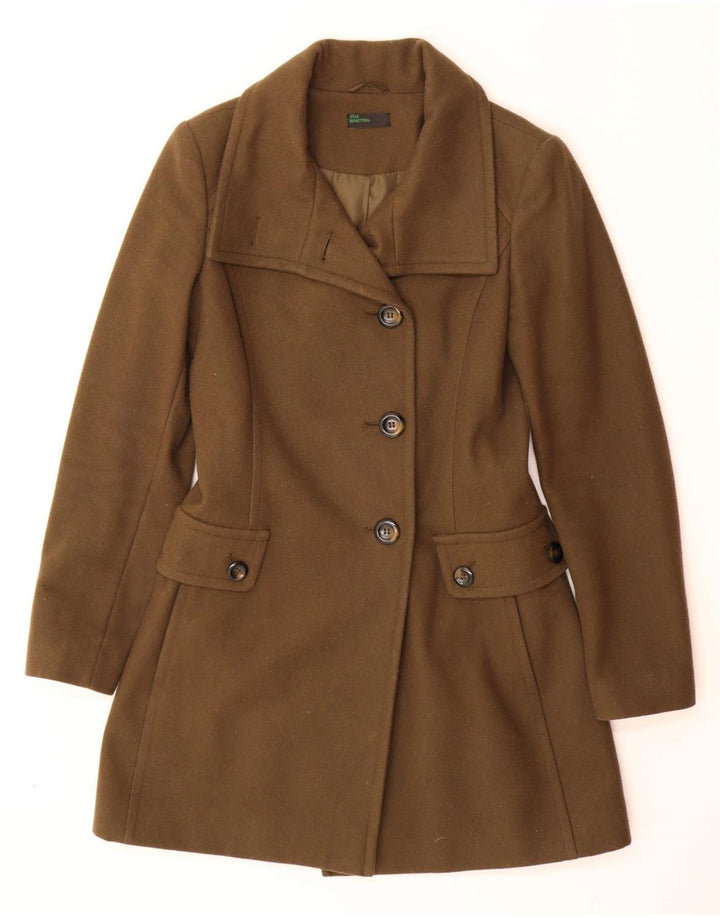 BENETTON ženski kaput UK 8 Small Brown Wool