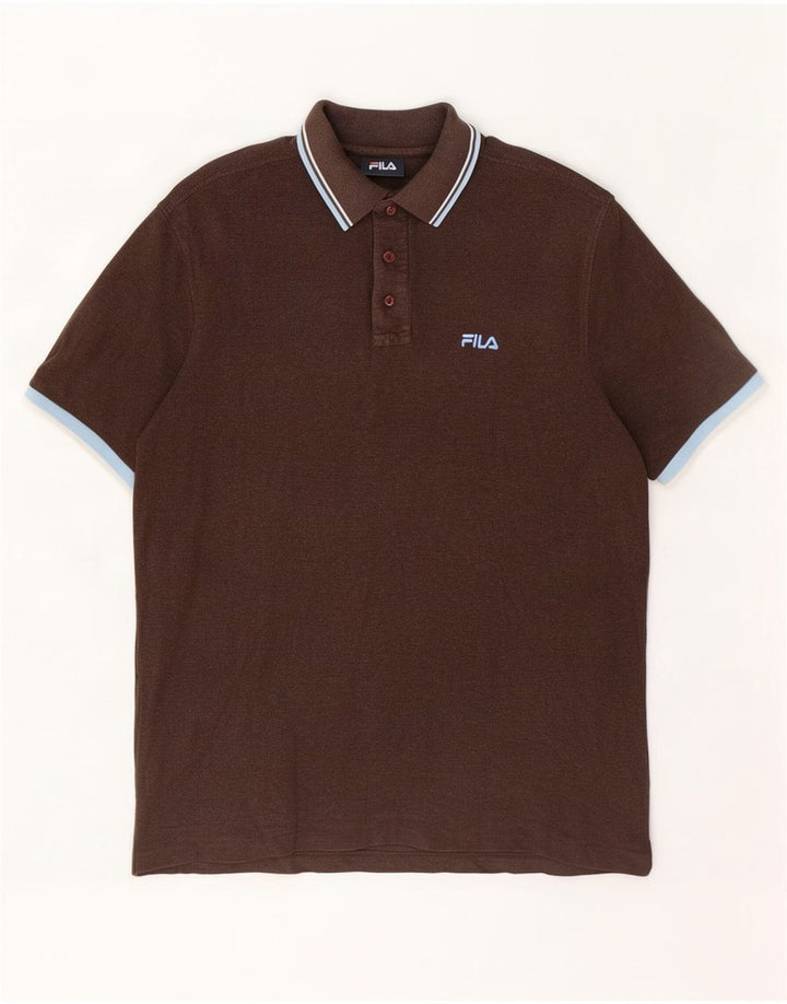 Fila muška polo majica velika smeđa pamuk