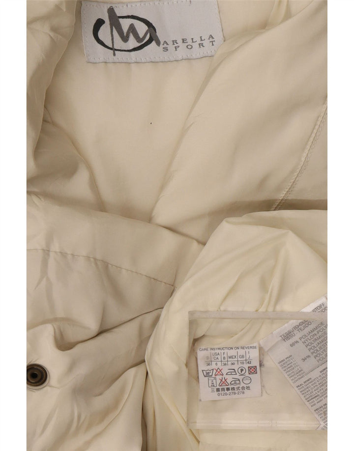 MARELLA ženska prevelika podstavljena jakna UK 10 Small Off White Polyamide