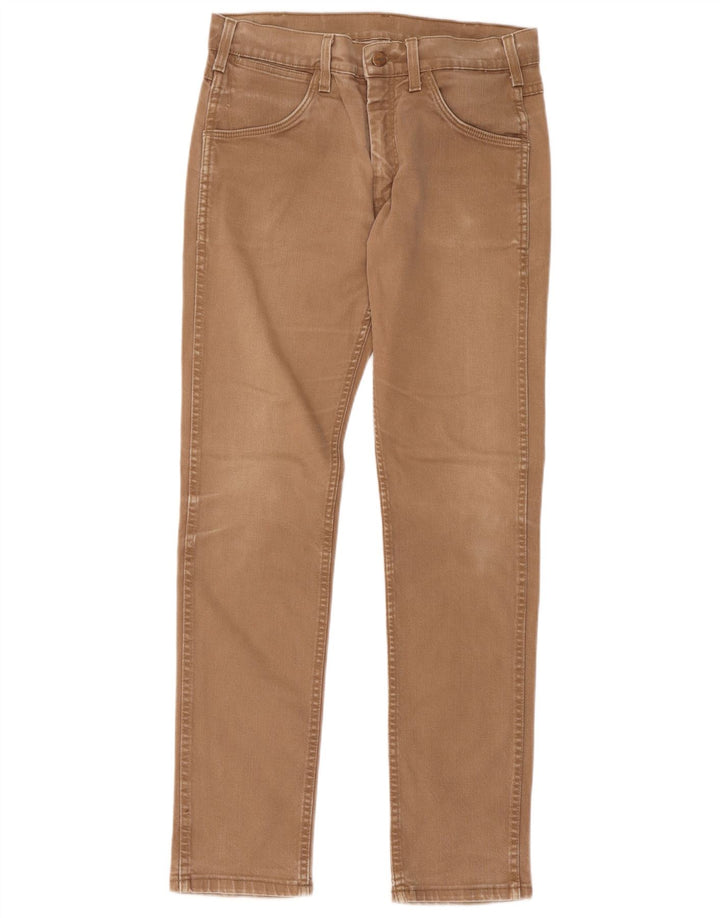 Wrangler Muške uske traperice W31 L34 Smeđi pamuk