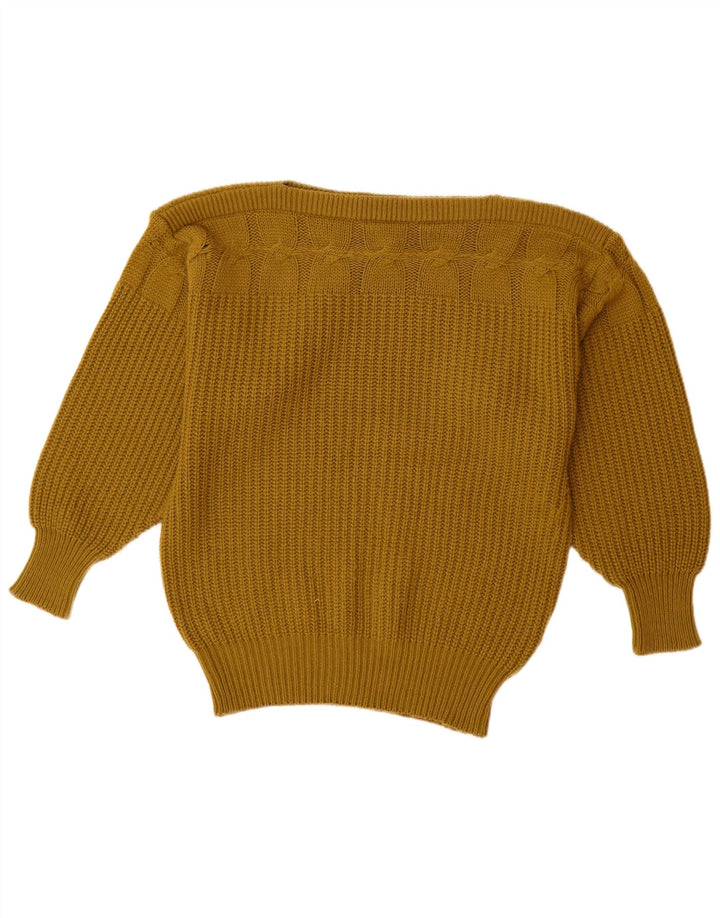 MONDI ženski veliki džemper s morskim izrezom EU 36 mali kaki vuneni