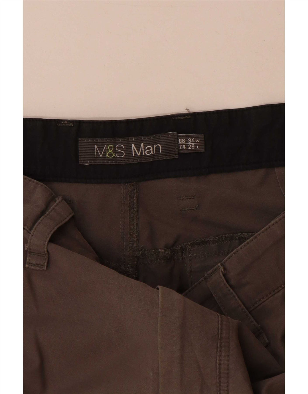 Marks & Spencer muške Joggers Cargo hlače W34 L29 Sivi pamuk