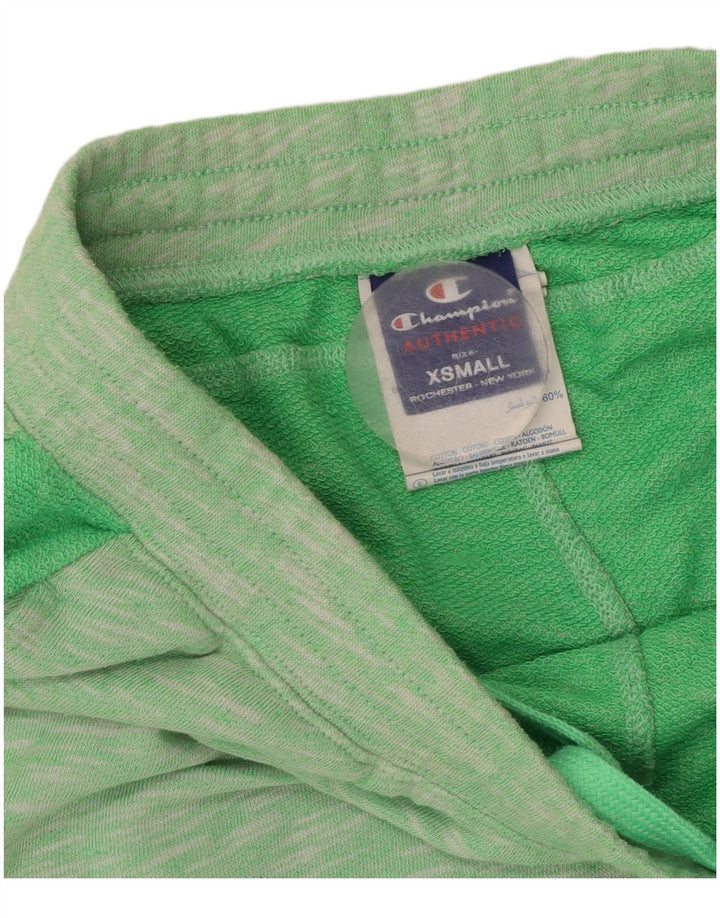 CHAMPION Ženske kratke sportske hlače s grafičkim motivima UK 6 XS Zeleni pjegavi poliester