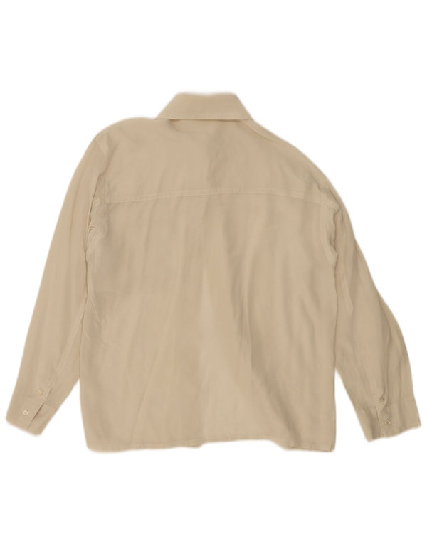 Vintage ženska košulja bluza UK 12 Srednje bež