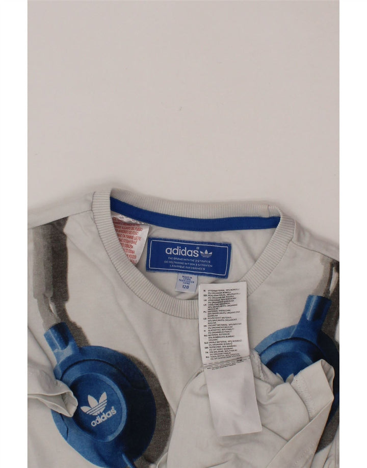 Majica kratkih rukava ADIDAS za dječake, 7-8 godina, bijeli pamuk