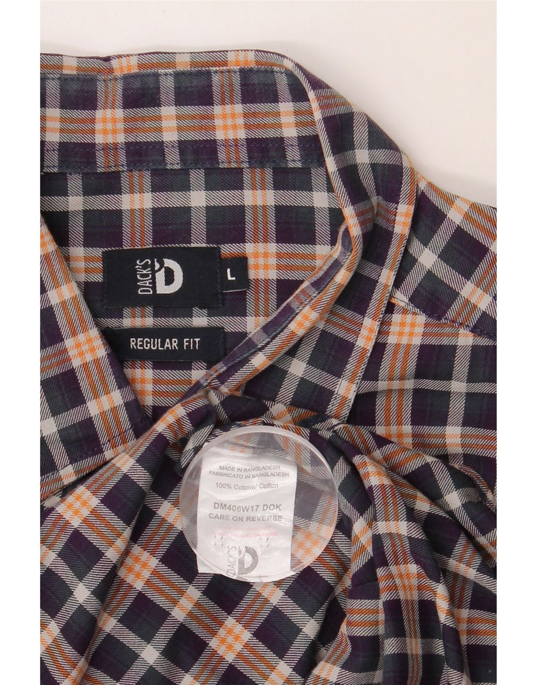 DACK'S Mens Regular Fit Flannel Shirt Large Multicoloured Check Cotton Vintage Dack's and Second-Hand Dack's from Messina Hembry 