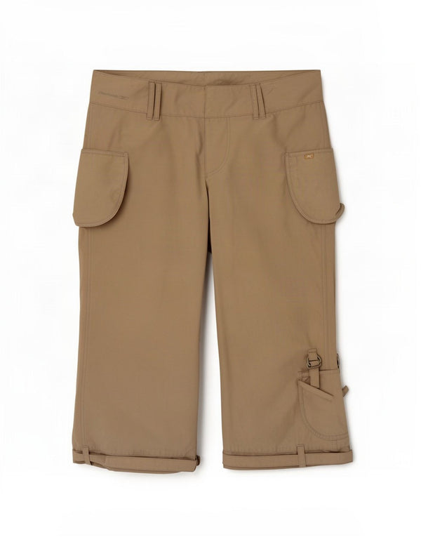 Reebok ženske kapri kargo hlače UK 14 Large W32 L21 bež pamuk