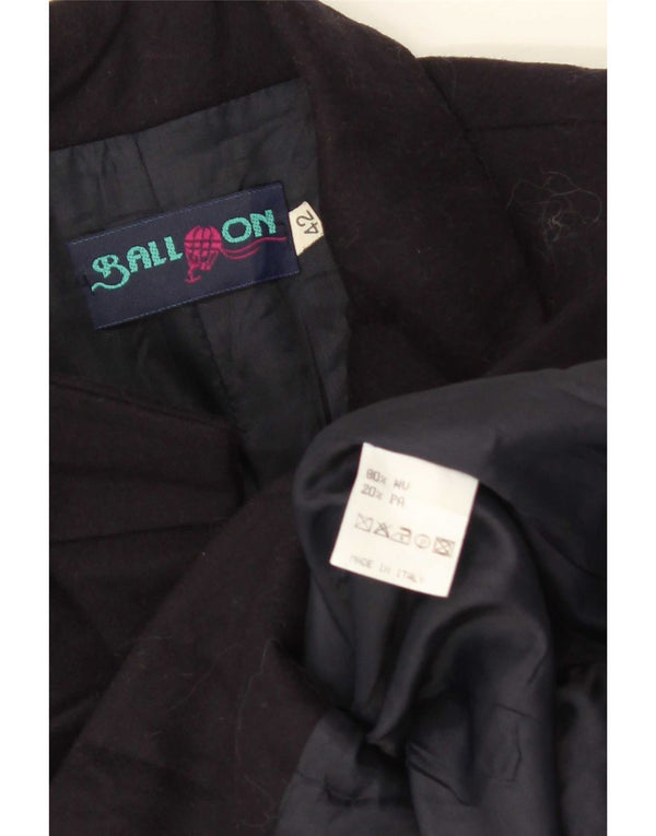 Ball On Womens 3 Button Blazer Jacket IT 42 Medium Navy Blue Virgin Wool