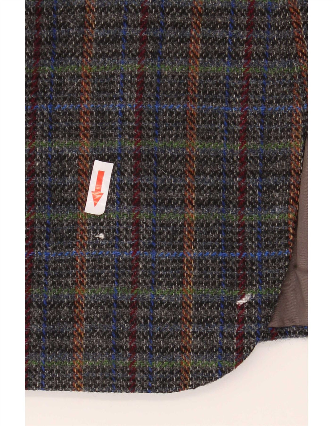 Vintage muški sako sa 2 gumba UK 40 Veliki sivi karirani vuneni