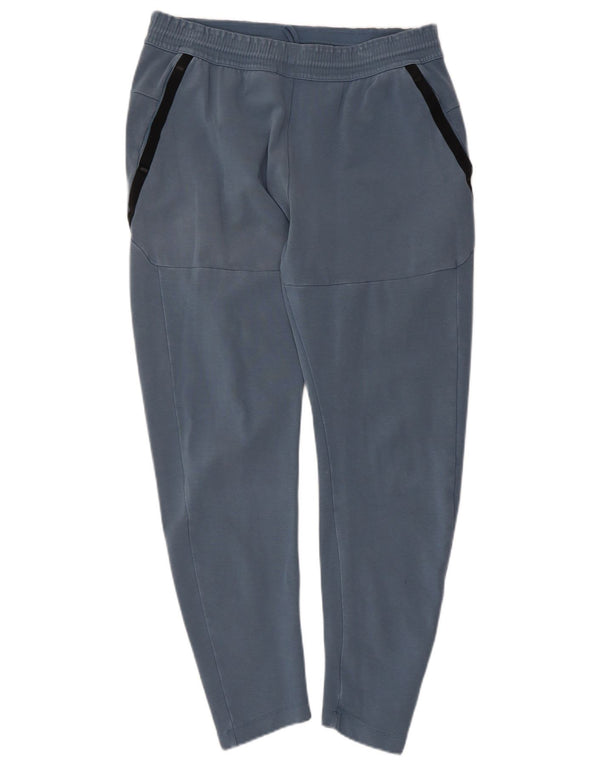 NIKE Mens Tracksuit Trousers Medium  Blue Colourblock Cotton