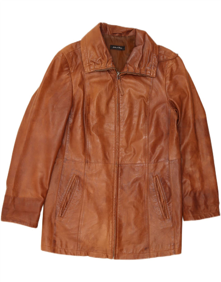 JULIA S. ROMA Womens Leather Jacket EU 38 Medium Brown Leather Vintage Julia S. Roma and Second-Hand Julia S. Roma from Messina Hembry 