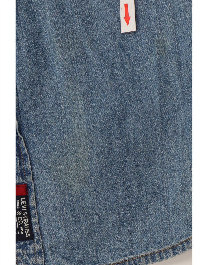 Levi's muška traper košulja kratkih rukava Srednje plavi pamuk
