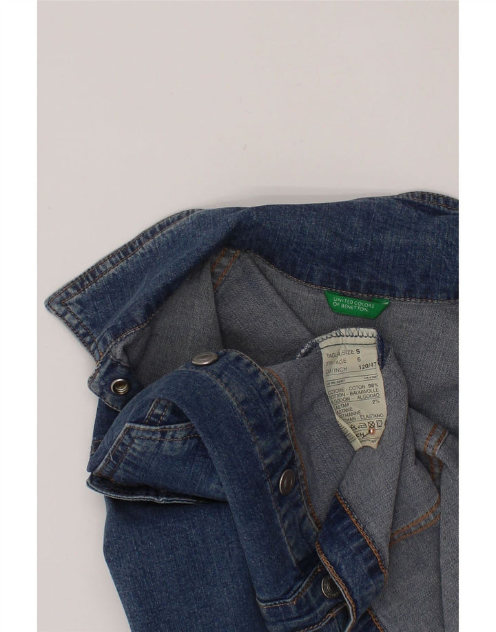 BENETTON Denim jakna za dječake 5-6 godina Mala plava pamučna