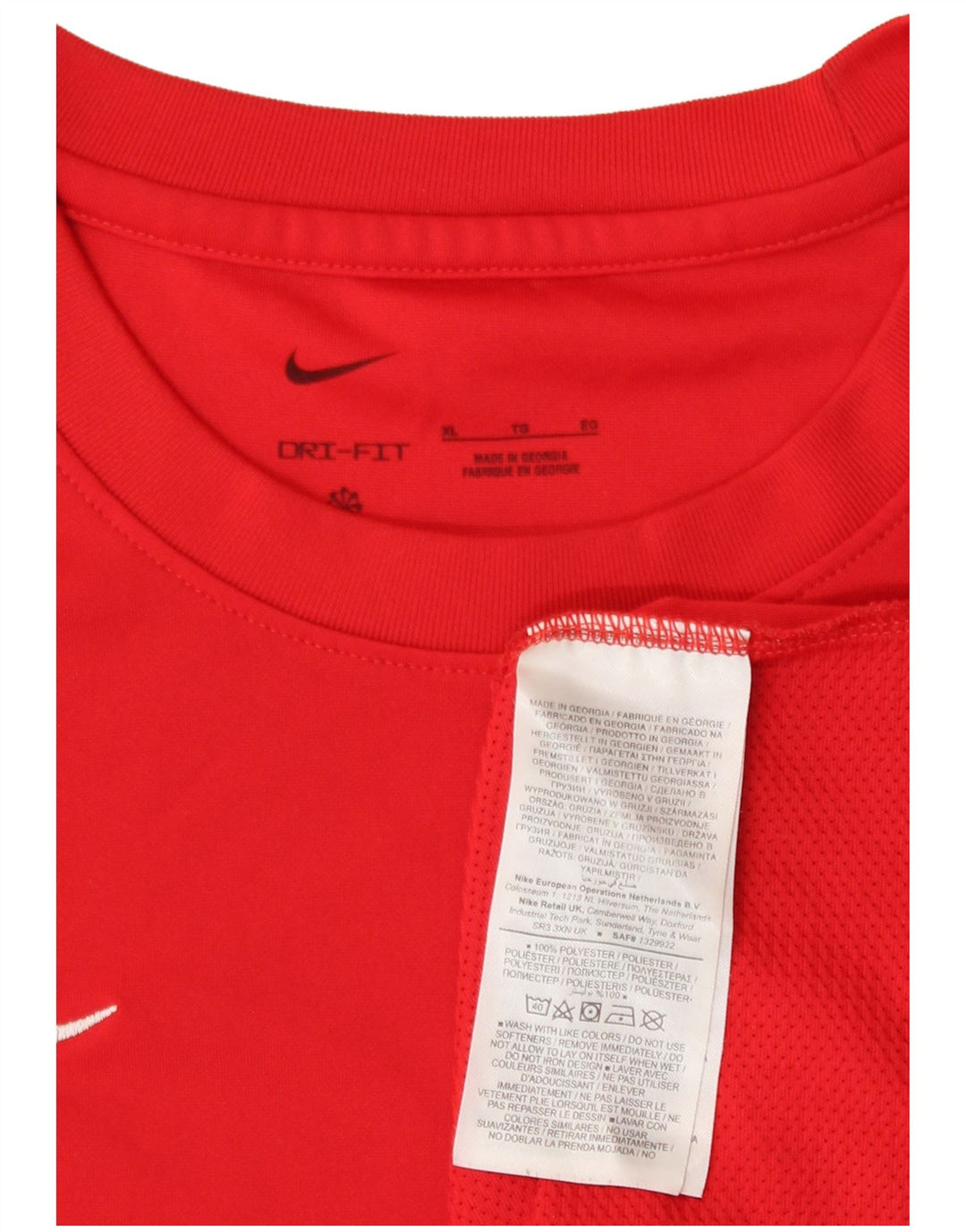 Nike Dri Fit T-Shirt Top XL crveni poliester