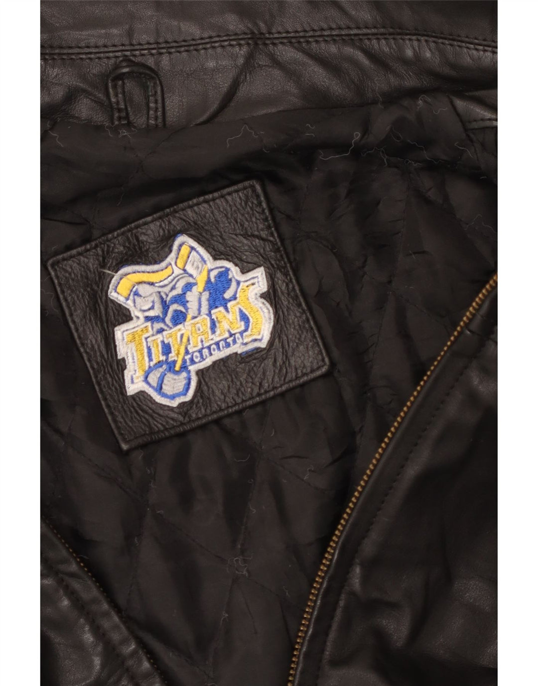 VINTAGE muški kožni kaput UK 44 2XL crni