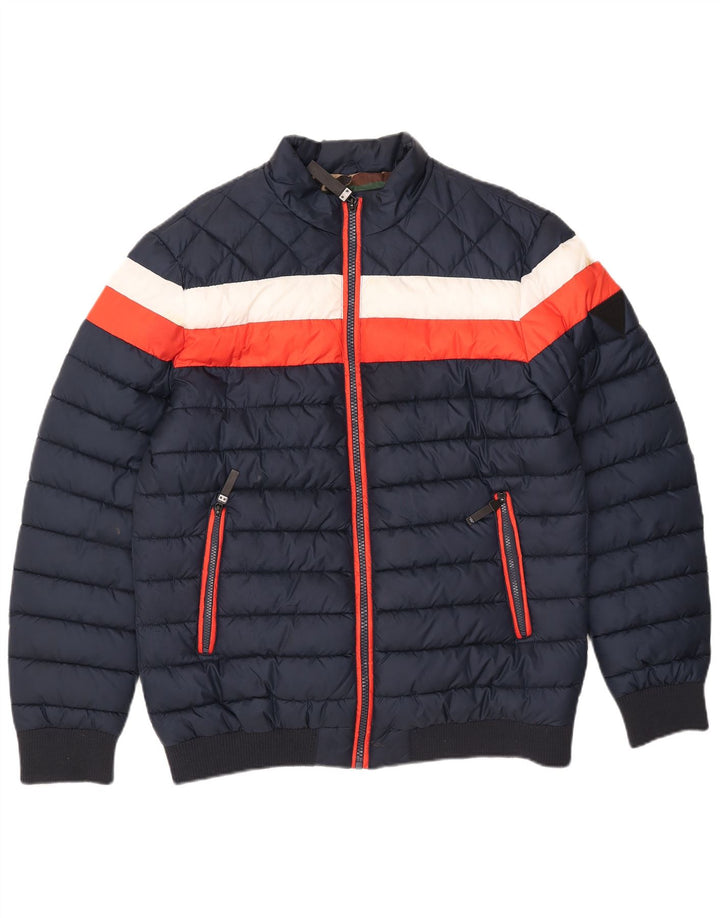 Guess muška podstavljena jakna UK 42 XL tamnoplavi poliester u boji