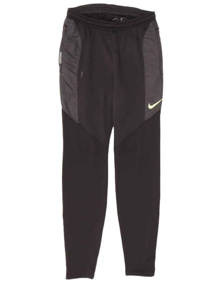 Nike muške Dri Fit hlače za trenirku male crne poliesterske boje