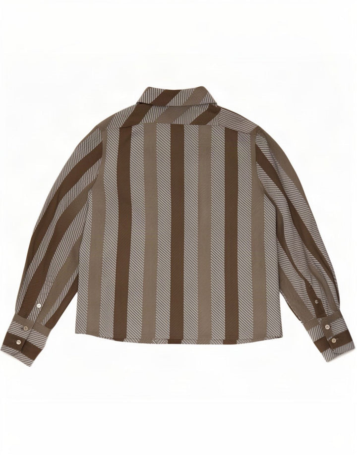Tru ženska pulover majica EU 46 XL smeđi prugasti poliester