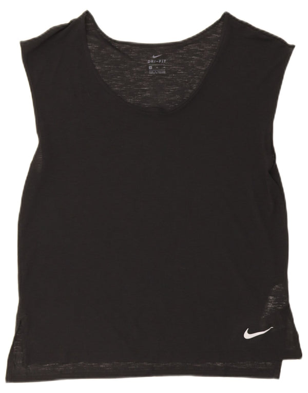 Nike Ženski Dri Fit Vest Top UK 14 srednje crni poliester