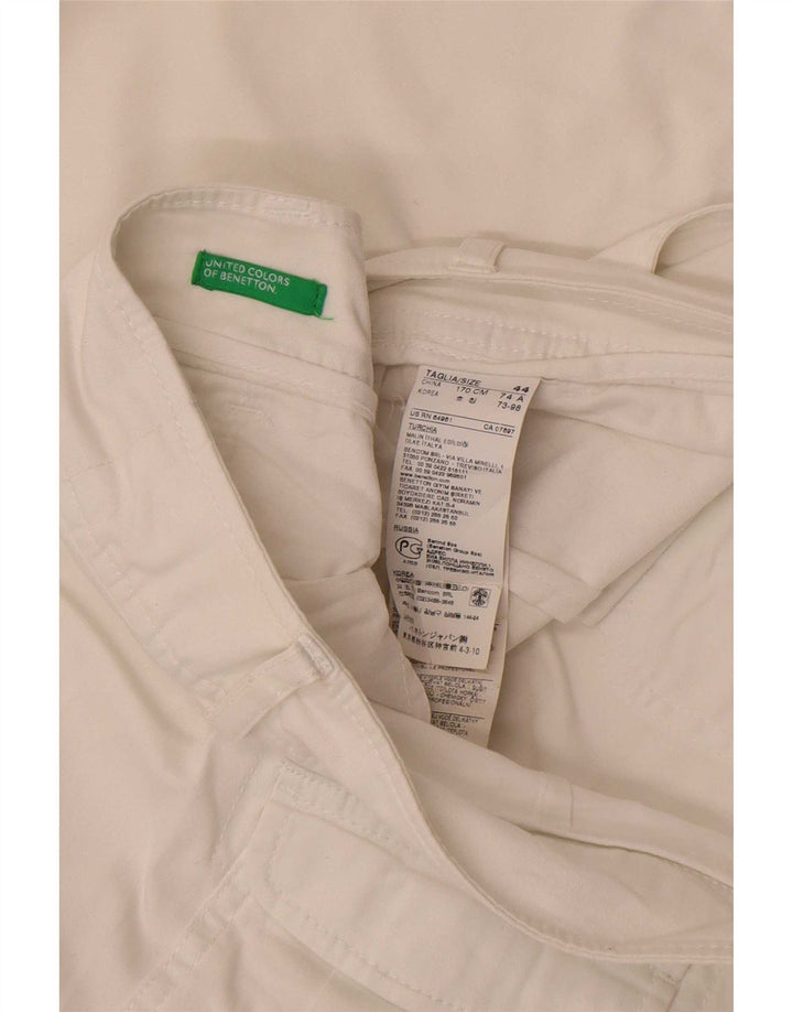 Benetton ženske ležerne hlače s bootcutom IT 44 srednje W32 L32 bijeli pamuk