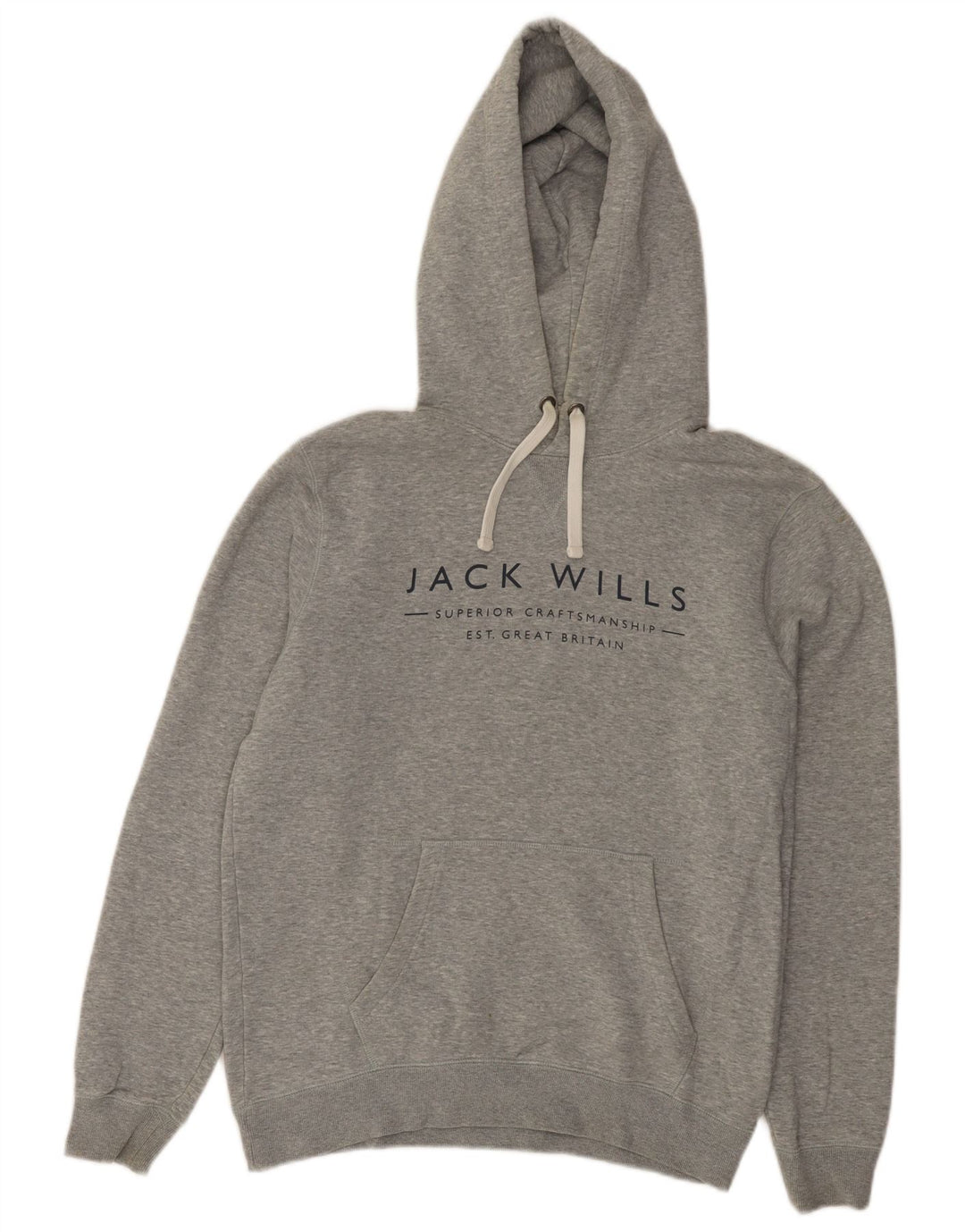 Jack Wills muška majica s kapuljačom s kapuljačom, mali sivi pamuk