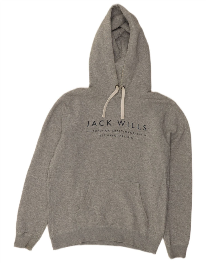 Jack Wills muška majica s kapuljačom s kapuljačom, mali sivi pamuk