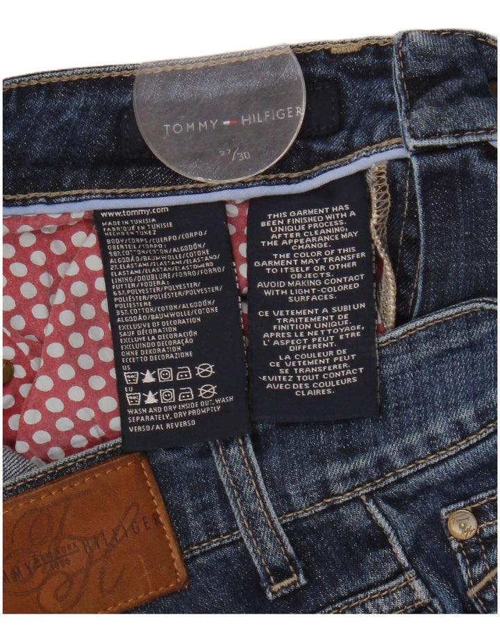 TOMMY HILFIGER Ženske traperice Bootcut W27 L30 tamnoplavi pamuk