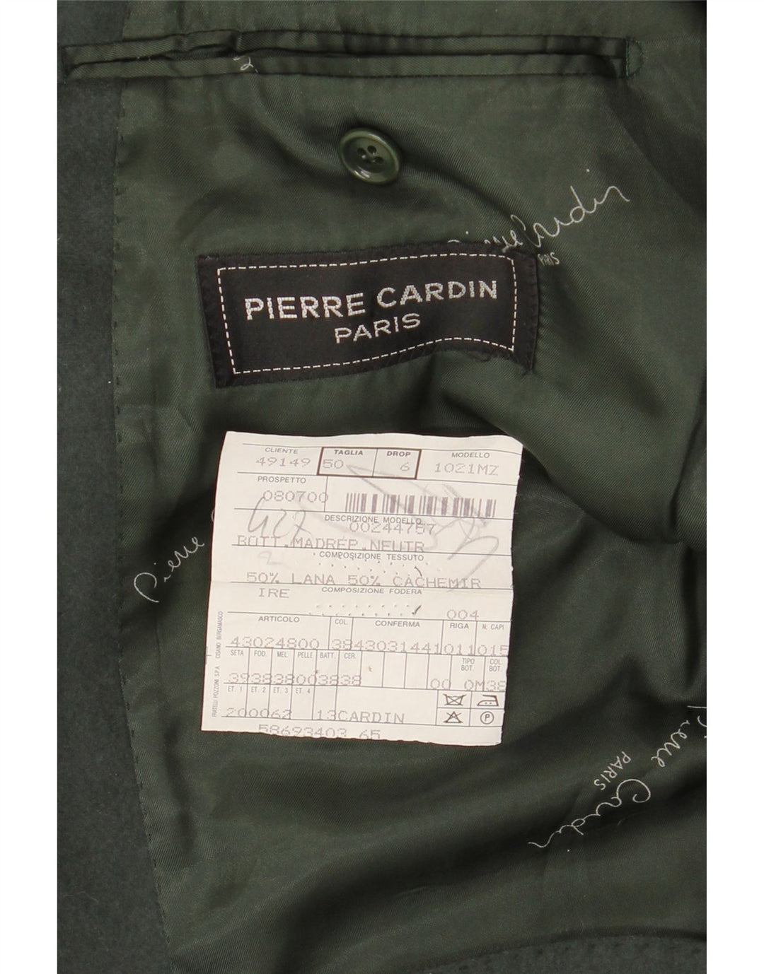 Pierre Cardin muška jakna sa 3 gumba IT 50 Large kaki vuna