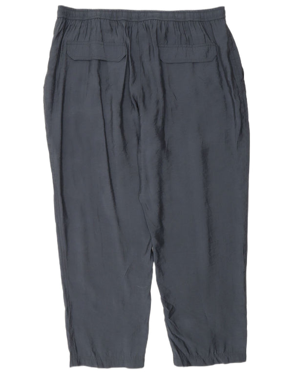 Zara ženske ravne skraćene hlače 2XL W34 L26 tamnoplavi modal