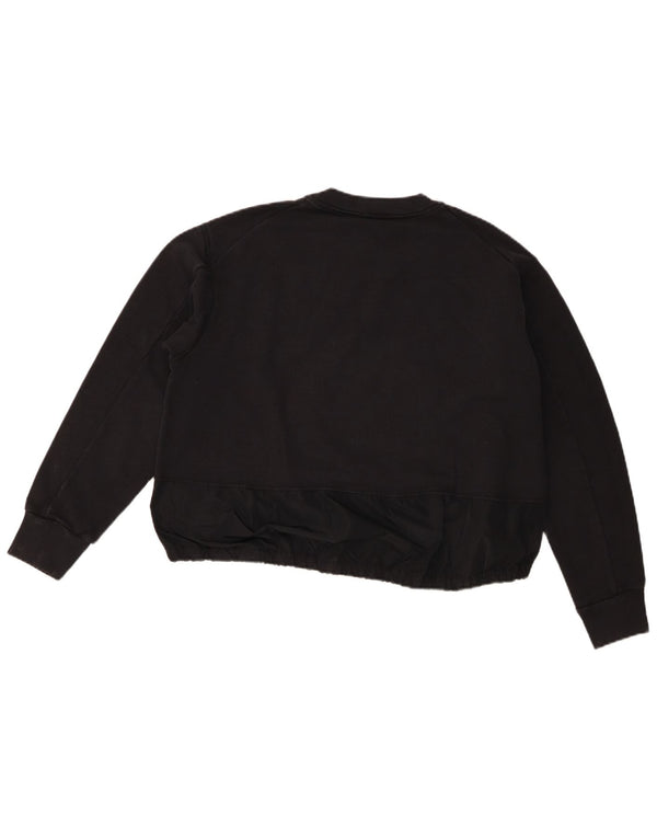 Dsquared2 Girls Oversized Graphic Crop Sweatshirt Džemper 15-16 Years Black