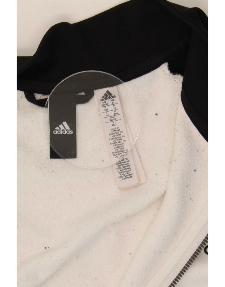 Adidas muška trenirka gornja jakna UK 48/50 XL bijeli poliester u boji