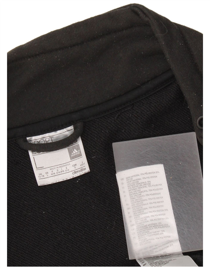 Adidas ženska trenirka Climalite gornja jakna UK 16/18 veliki crni poliester