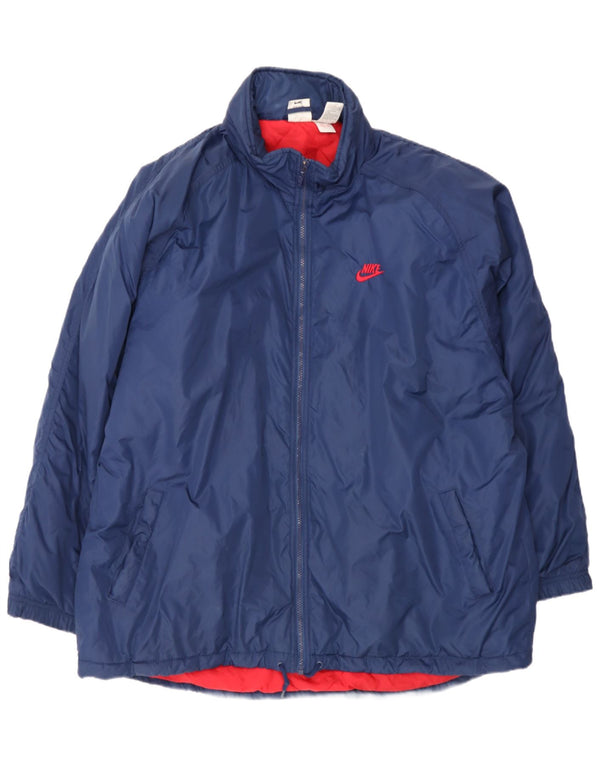 Nike muška jakna vjetrovka UK 42 XL tamnoplavi najlon