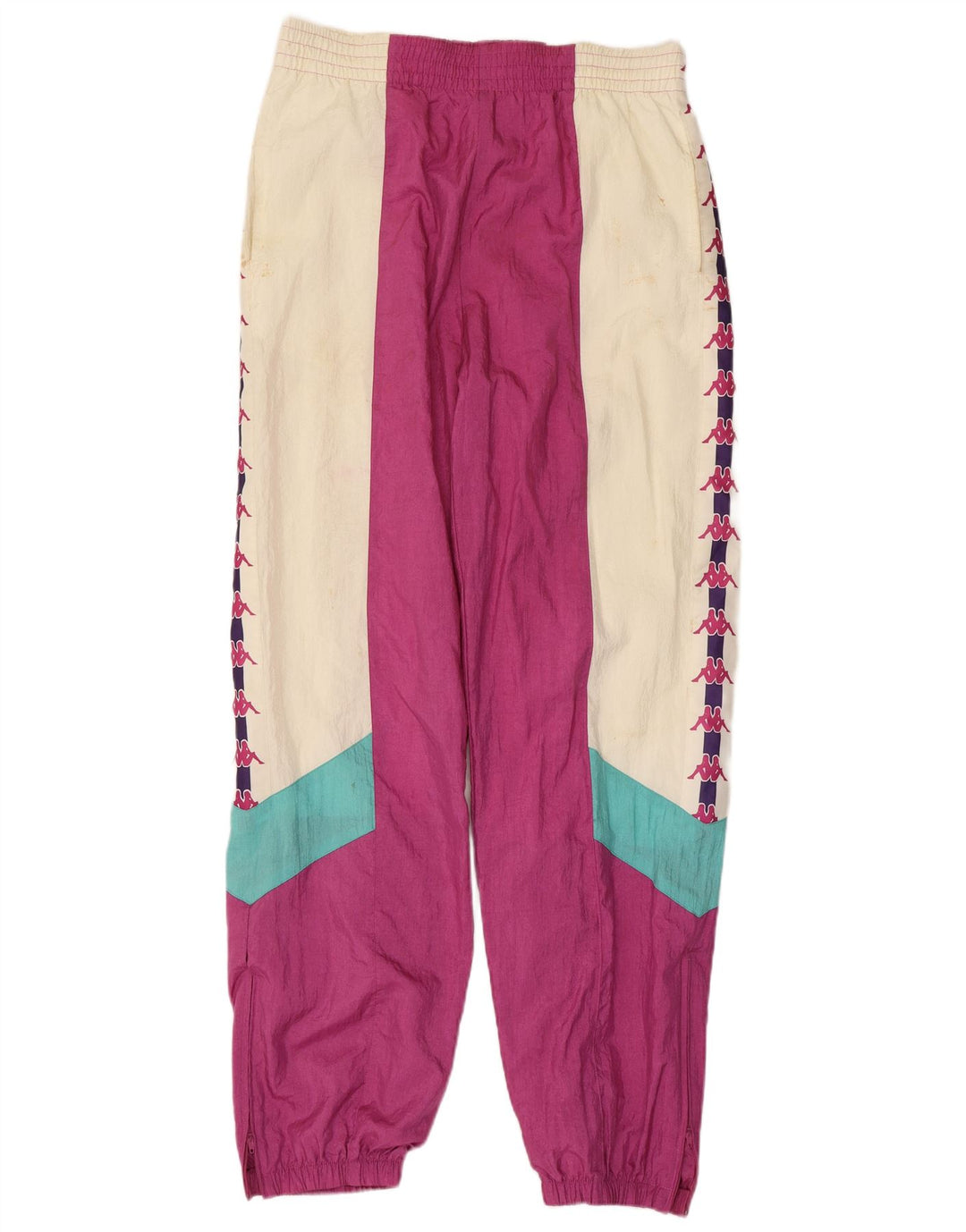 KAPPA muške trenirke s grafičkim motivima, hlače za trčanje, velike ružičaste boje