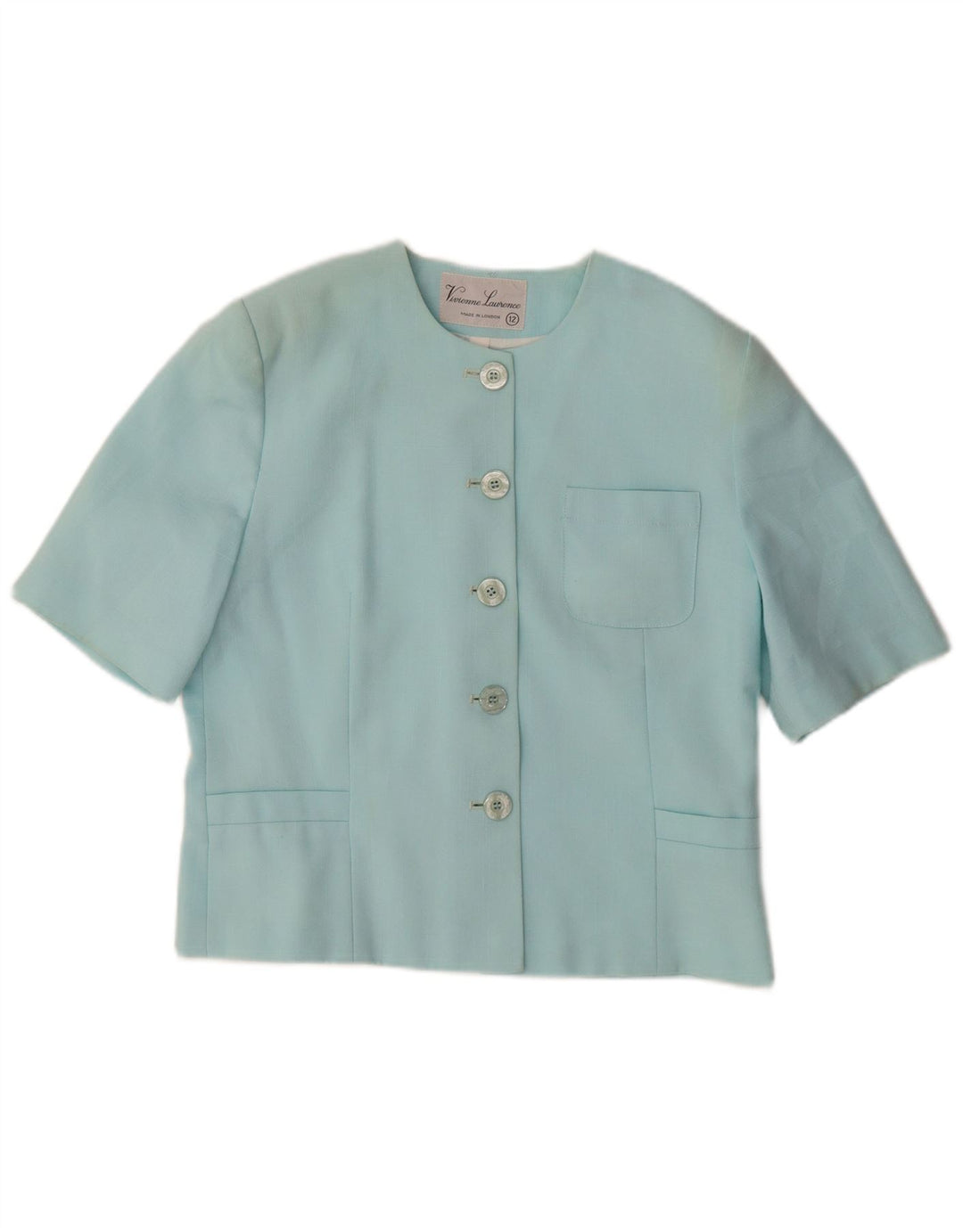 VIVIENNE LAURENCE Ženska jakna s 5 gumba UK 12 Srednje plava