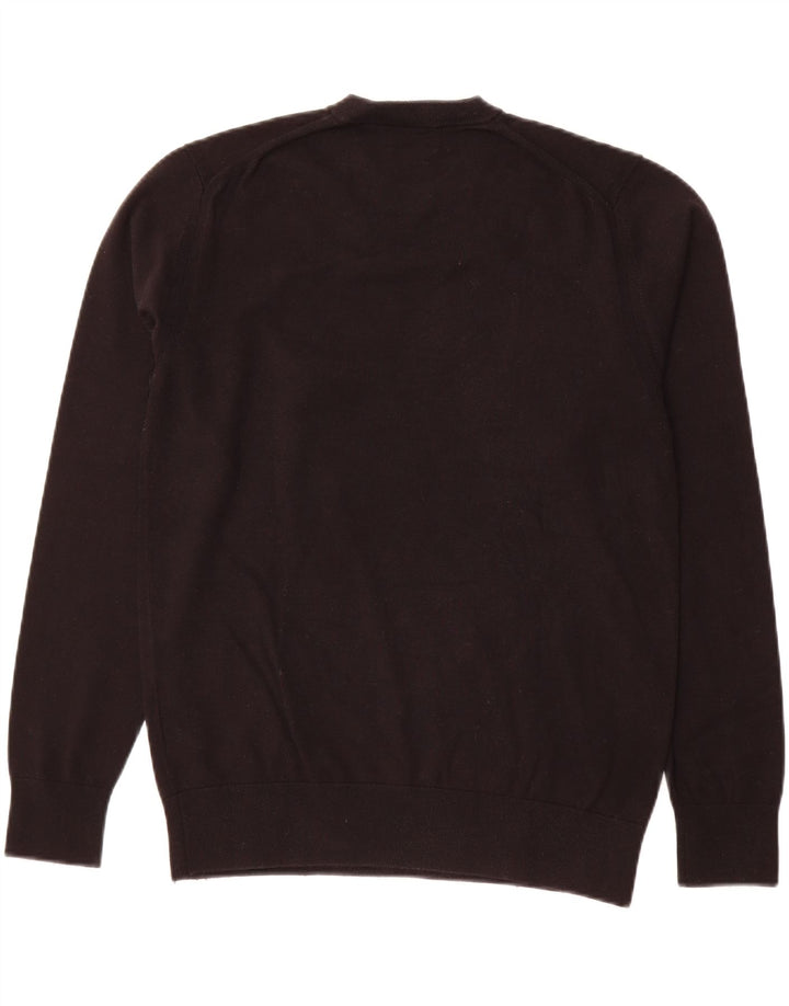 CALVIN KLEIN Mens Crew Neck Jumper Sweater Small Black Lyocell
