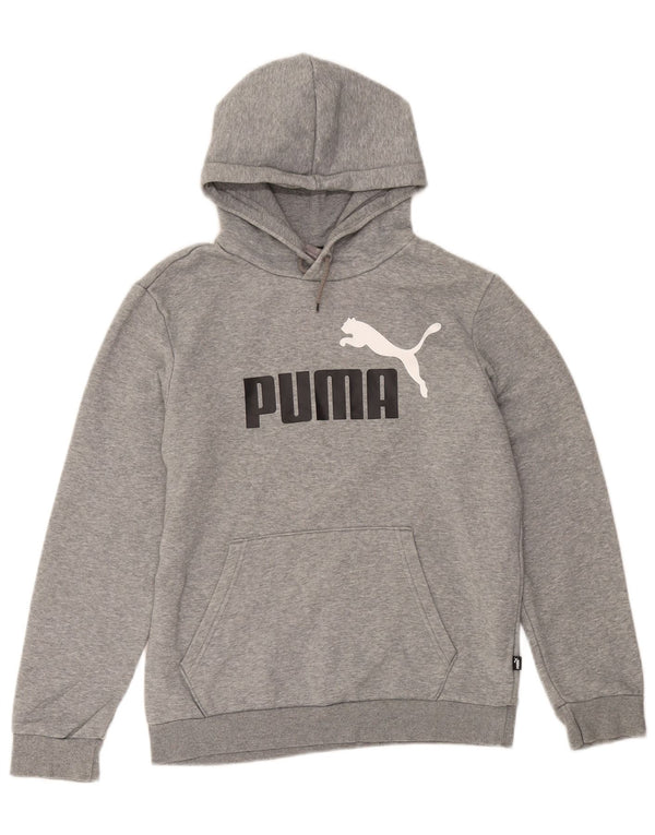 Puma muška majica s kapuljačom s kapuljačom, mali sivi pamuk